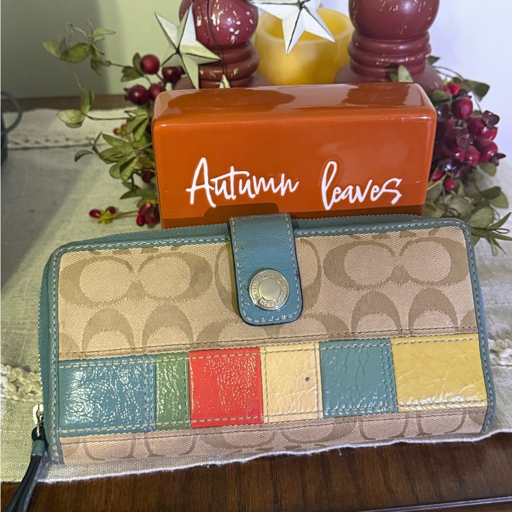 Coach Multicolor Patchwork Wallet